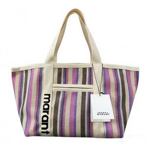 Isabel Marant Pink and Purple Striped Tote Bag